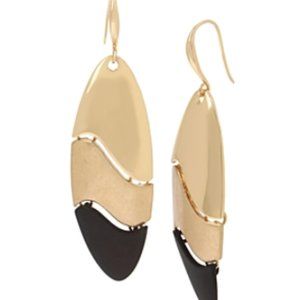 Robert Lee Morris Mixed Color Sculptural Drop Earrings
